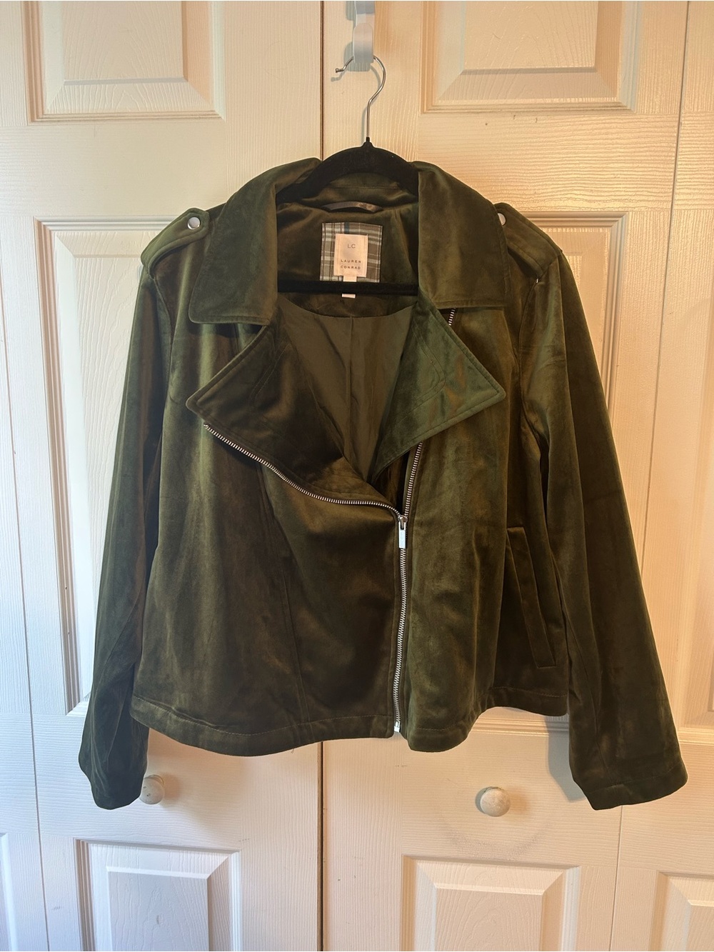 NWOT Lauren Conrad Green Moto Jacket